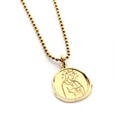 VIRGEN DULCE ESPERA - collar medalla dorada 17mm