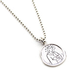 VIRGEN DULCE ESPERA - collar medalla plata 17mm