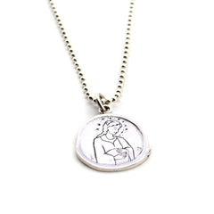 VIRGEN DULCE ESPERA - collar medalla plata 17mm