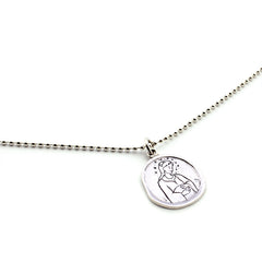 VIRGEN DULCE ESPERA - collar medalla plata 17mm