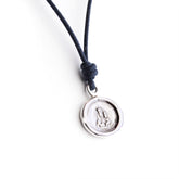 Escapulario GRACIA - collar medalla de plata 11mm con algodón