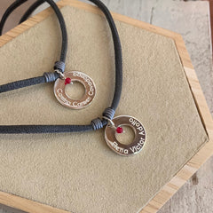 ELVA - customizable donut necklace silver 21mm