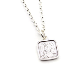 CAMINO scapular - 13mm silver medal necklace with chain