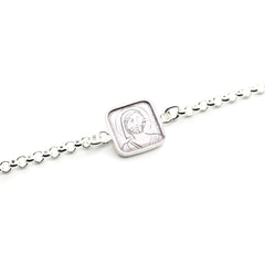 CAMINO scapular - 13mm silver medal bracelet with chain