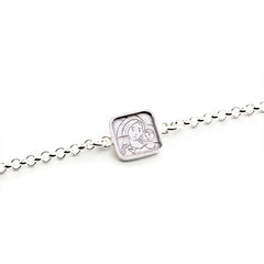 Escapulario CAMINO - pulsera medalla plata 13mm con cadena