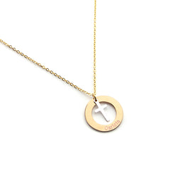 CONFIANZA - collar personalizable donut dorado 22mm