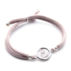 GRACE Scapular - 11mm silver medal bracelet with elastic