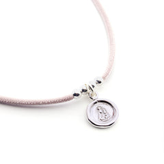 Escapulario GRACIA - collar medalla de plata 11mm con elástico