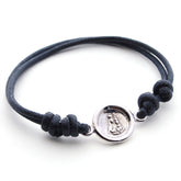 Escapulario GRACIA - pulsera medalla de plata 11mm con cordón