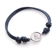 GRACE Scapular - 11mm silver medal bracelet with cord