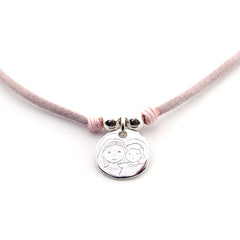 VIRGEN TERNURA - collar personalizable medalla plata 16mm