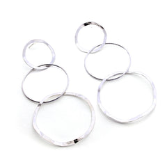 INÉS - pendientes plata grandes