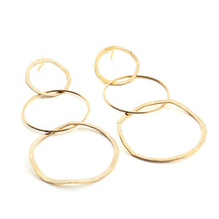 INÉS DOR - pendientes dorados grandes