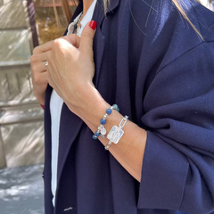 Escapulario REGNUM - pulsera eslabones plata 17x23mm