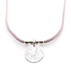 VIRGEN MARÍA MÍRAME - collar medalla de plata 20 mm