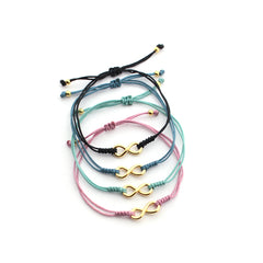 BIBI DOR - pulsera infinito dorado 14mm