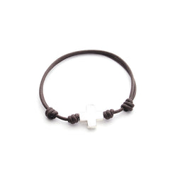 NICO - pulsera cruz personalizable plata 15mm