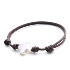 NICO - pulsera cruz personalizable plata 15mm