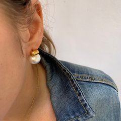 RENATA - 20mm pearl earrings