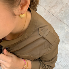 PALMA - pendientes dorados 18mm