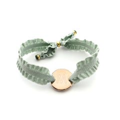 CAMELIA DOR - pulsera personalizable medalla dorada 15mm