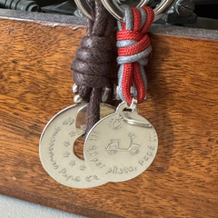 SÚPER PILOTO, PAPÁ - llavero personalizable medalla plata 25X25mm