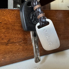 MATRICULA- llavero personalizable medalla plata 22x33mm