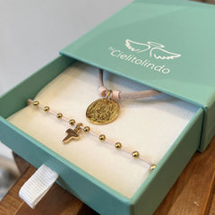 GABRIELA DOR - pulsera rosario dorada