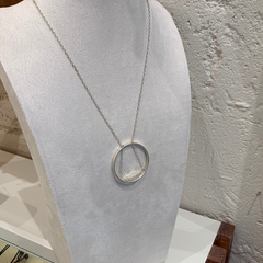 GRETA - silver necklace hoop 40mm