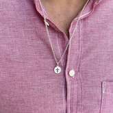 GRANO DE MOSTAZA - collar plata 12mm con cadena rolo