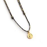 Escapulario CARMELO DOR - collar medalla dorada 8mm con cordón