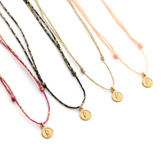 Escapulario CARMELO DOR - collar medalla dorada 8mm con cordón