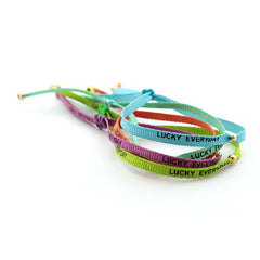 LUCKY - phrase bracelet