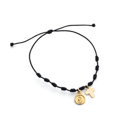 AUDERE DOR - Golden rosary knotted bracelet