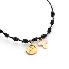 AUDERE DOR - Golden rosary knotted bracelet