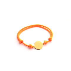NONA - pulsera personalizable flúor medalla dorada 15mm