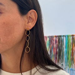 TAMI - pendientes dorados 15x70mm