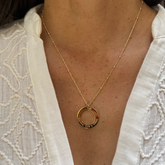 VEGA - customizable gold donut necklace 22mm