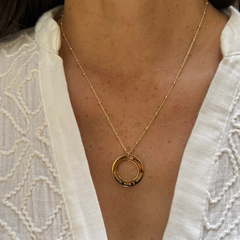 VEGA - customizable gold donut necklace 22mm