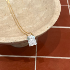 MILAGROSA NÁCAR DOR - collar medalla 12X16mm