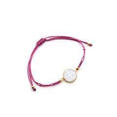 SAN BENITO - pulsera dorada macramé 13mm