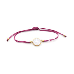 SAN BENITO - pulsera dorada macramé 13mm