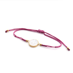 SAN BENITO - pulsera dorada macramé 13mm