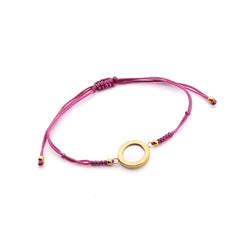 SAN BENITO - pulsera dorada macramé 13mm
