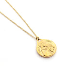 HOLY SPIRIT - HOLY FAMILY - gold medal necklace 25mm