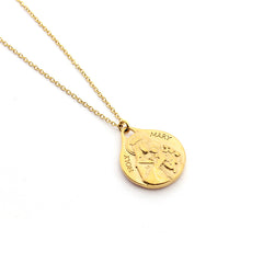 HOLY SPIRIT - HOLY FAMILY - gold medal necklace 25mm