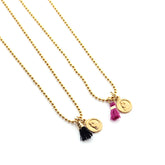 Escapulario CARMELO - collar medalla dorada 8mm con cadena