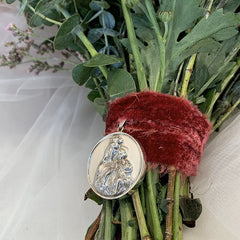 VIRGEN DEL CARMEN - medallón personalizable 34mm para el RAMO DE NOVIA