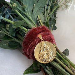 VIRGEN DEL CARMEN - medallón personalizable 34mm para el RAMO DE NOVIA