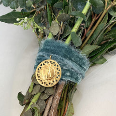 VIRGEN DEL PILAR - Medallón personalizable 30mm para el RAMO DE NOVIA